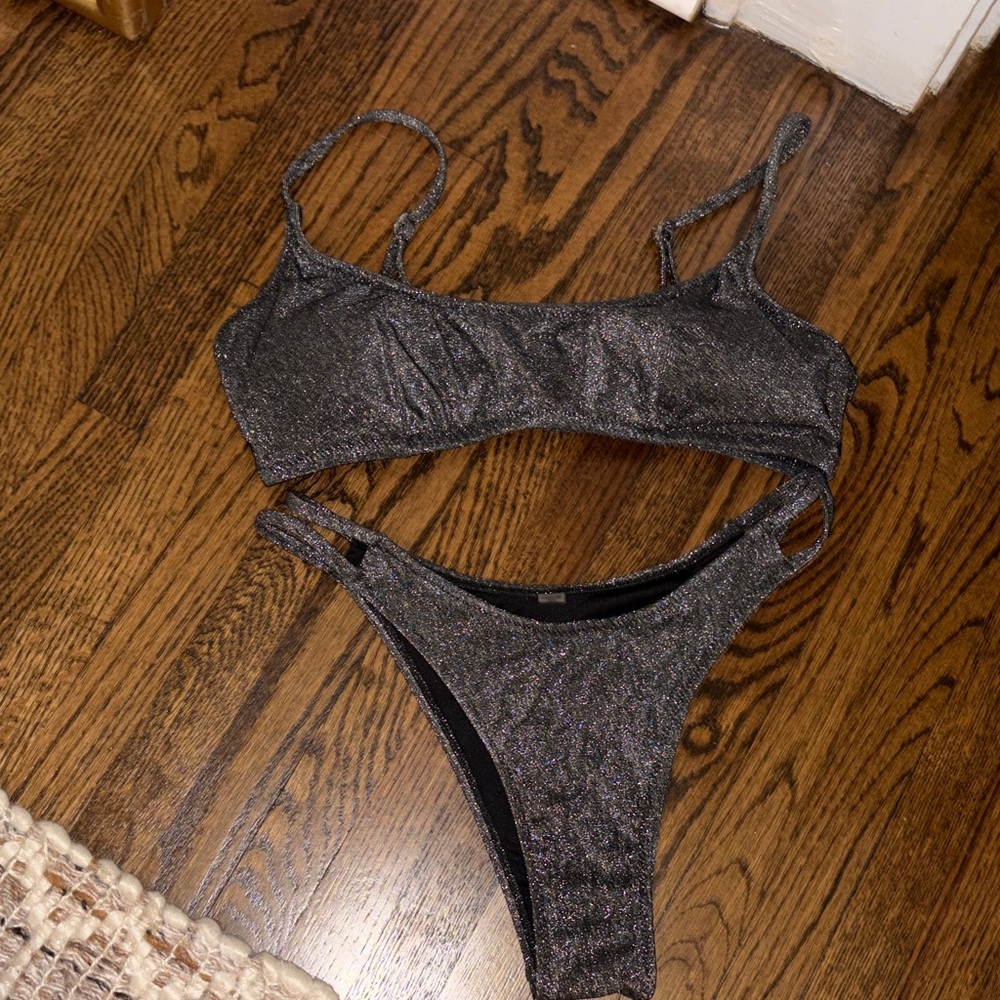 Victoria's Secret Sparkle Black Bikini Set - Picture 2 of 4